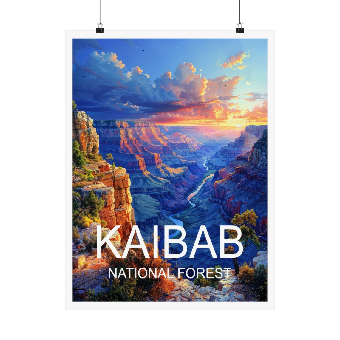 Kaibab National Forest Grand Canyon Sunset Over Colorado River Poster - Image 5