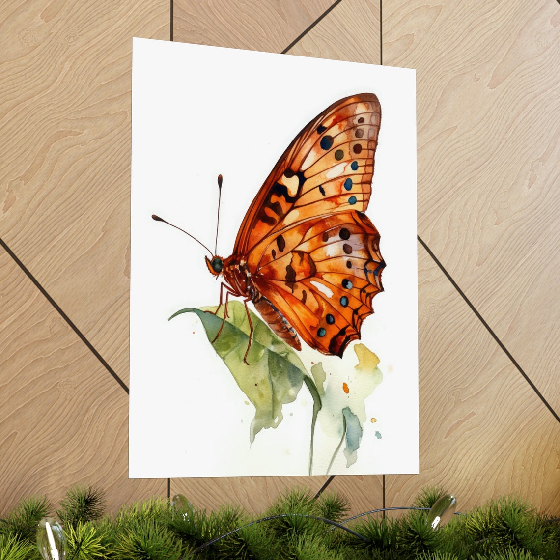 Gulf Fritillary Butterfly Art Print Butterfly Home Dcor Watercolor Butterfly Painting Insect Wall Art Nature Lover Butterflies Artwork - Image 2