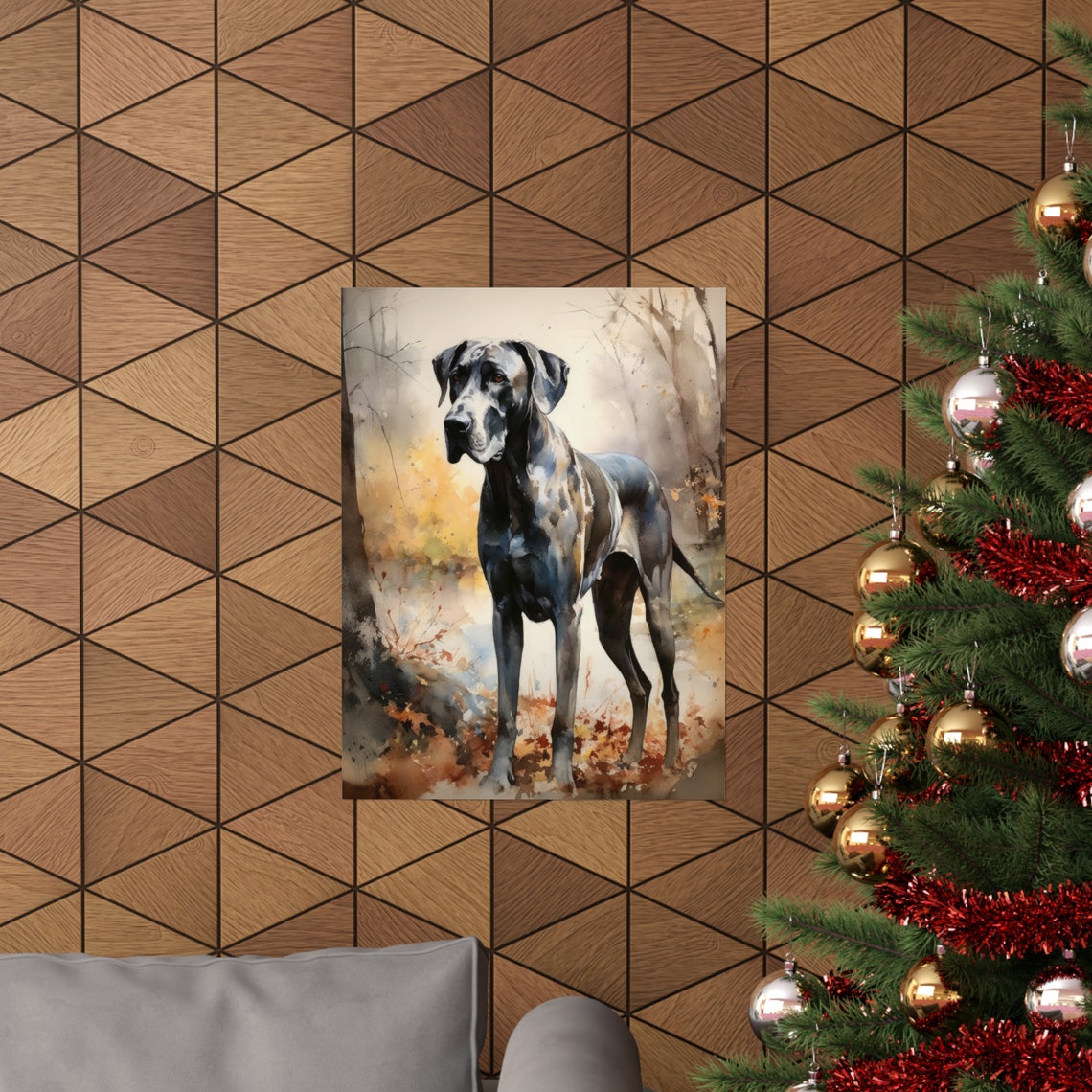 Great Dane Dog Art Print Dog Wall Art Animal Art Print Animal Art Poster Dog Lover Gift Colorful Animal Wall Art Cool Dog Art - Image 3