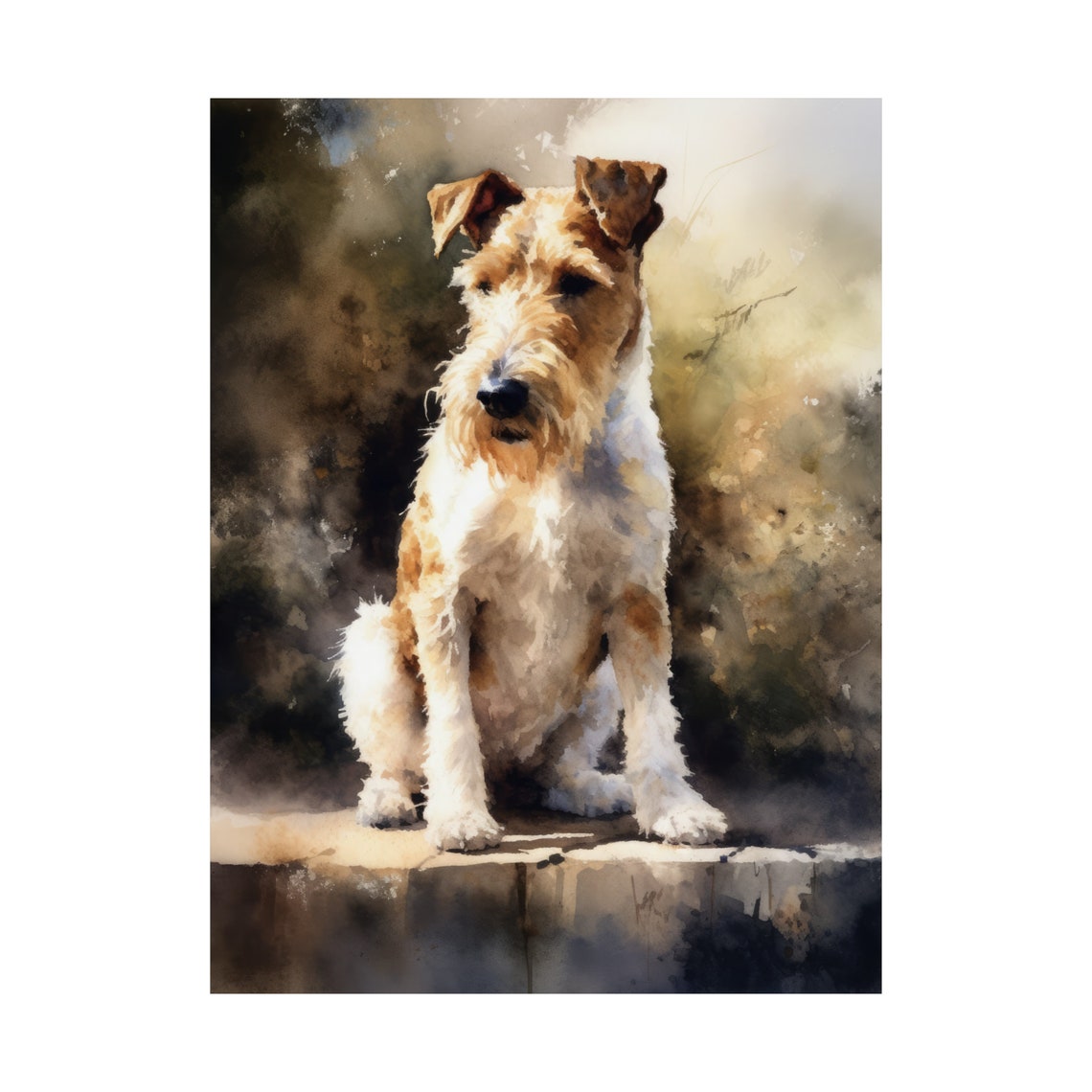 Wire Fox Terrier Dog Art Print Dog Wall Art Animal Art Print Animal Art Poster Dog Lover Gift Colorful Animal Wall Art Cool Dog Art - Image 4