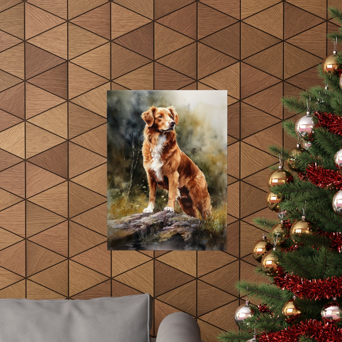 Nova Scotia Duck Tolling Retriever Dog Art Print Dog Wall Art Animal Art Print Animal Art Poster Dog Lover Gift Colorful Animal Art - Image 3