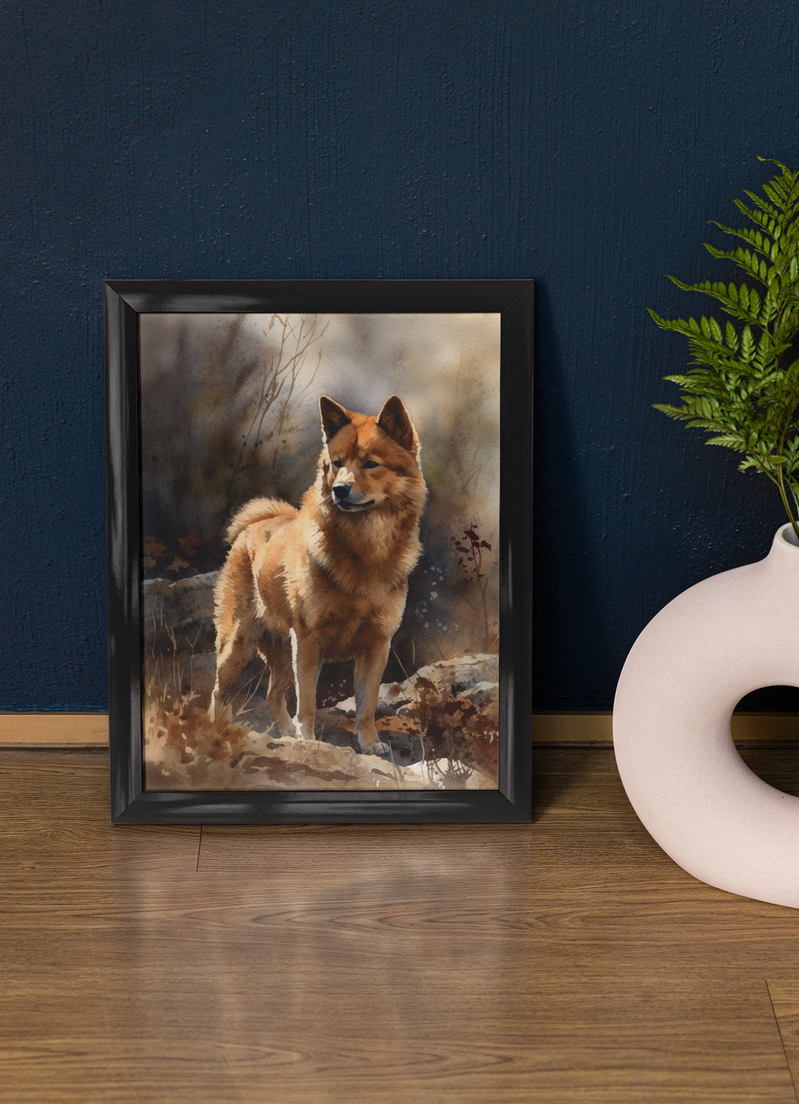 Finnish Spitz Dog Art Print Dog Wall Art Animal Art Print Animal Art Poster Dog Lover Gift Colorful Animal Wall Art Cool Dog Art