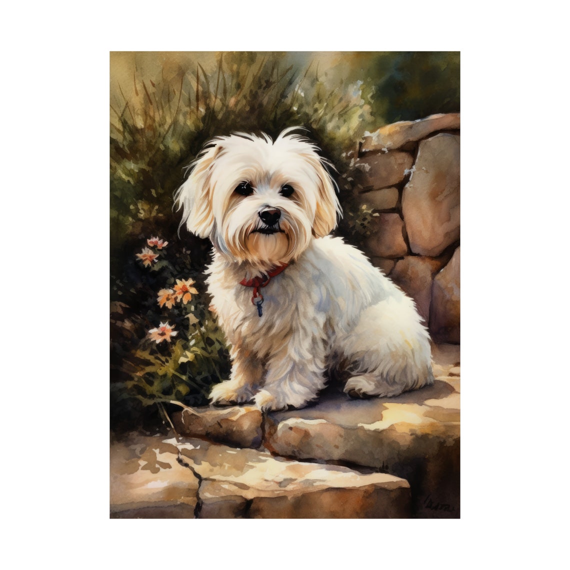Coton De Tulear Dog Art Print Dog Wall Art Animal Art Print Animal Art Poster Dog Lover Gift Colorful Animal Wall Art Cool Dog Art - Image 4