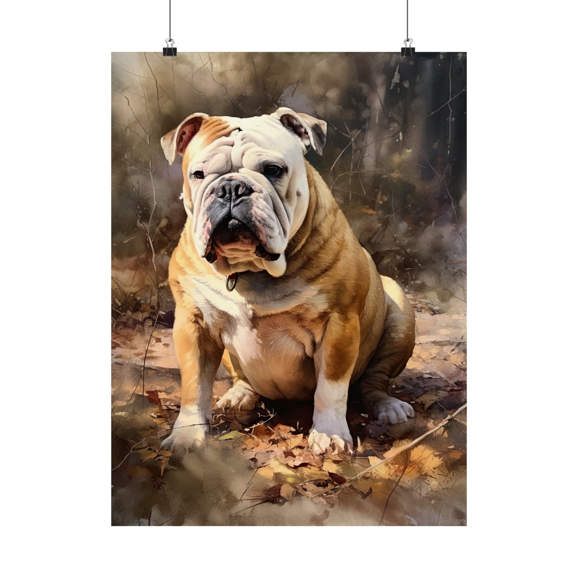 Bulldog Dog Art Print Dog Wall Art Animal Art Print Animal Art Poster Dog Lover Gift Colorful Animal Wall Art Cool Dog Art - Image 5