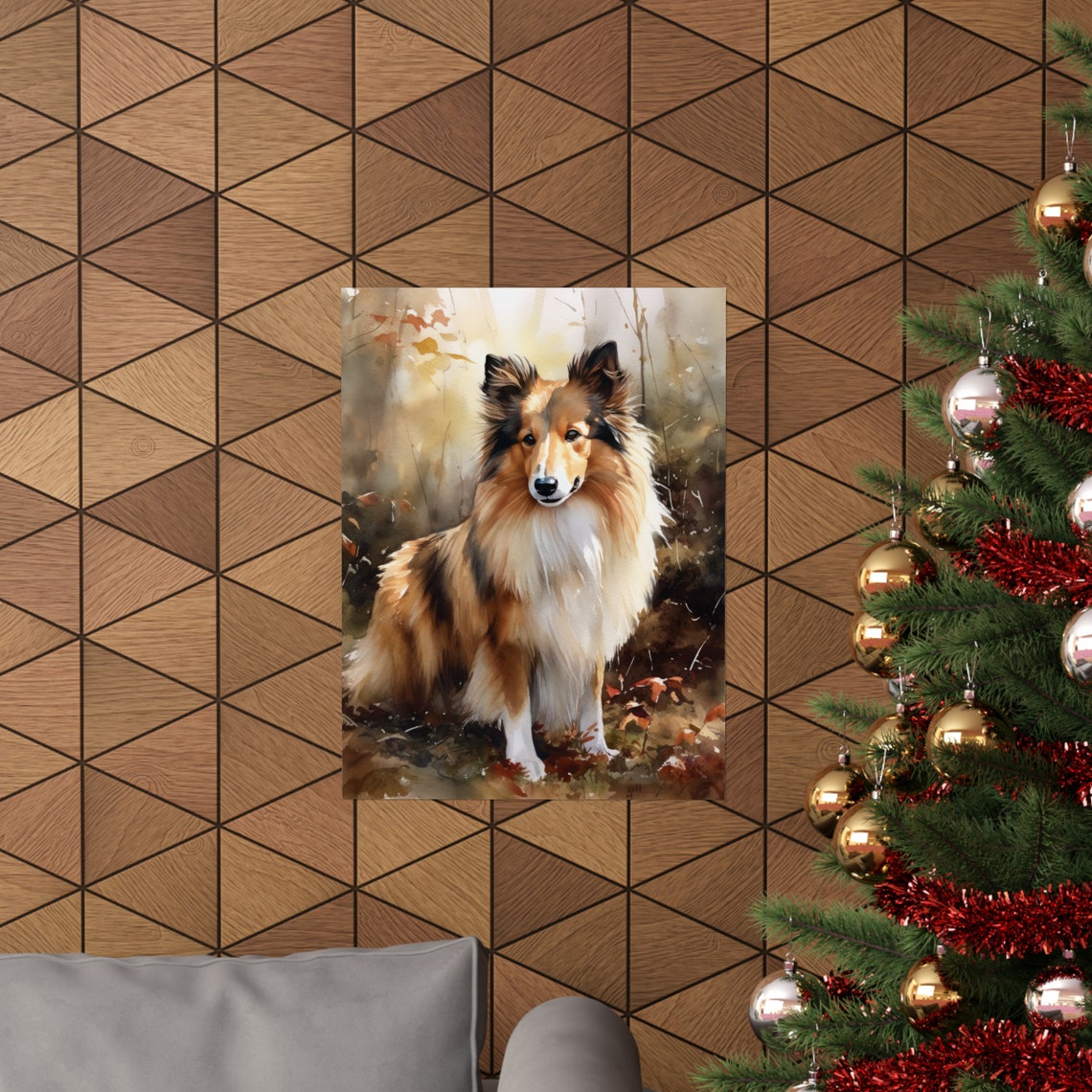 Shetland Sheepdog Dog Art Print Dog Wall Art Animal Art Print Animal Art Poster Dog Lover Gift Colorful Animal Wall Art Cool Dog Art - Image 3