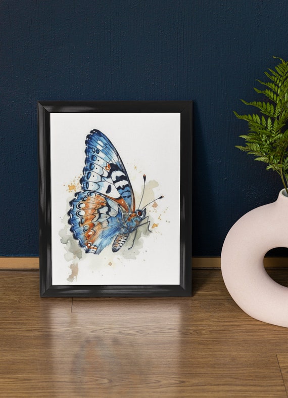 White Admiral Butterfly Art Print Butterfly Home Dcor Watercolor Butterfly Painting Insect Wall Art Nature Lover Butterflies Artwork