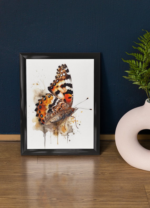 Painted Lady Butterfly Art Print Butterfly Home Dcor Watercolor Butterfly Painting Insect Wall Art Nature Lover Butterflies Artwork