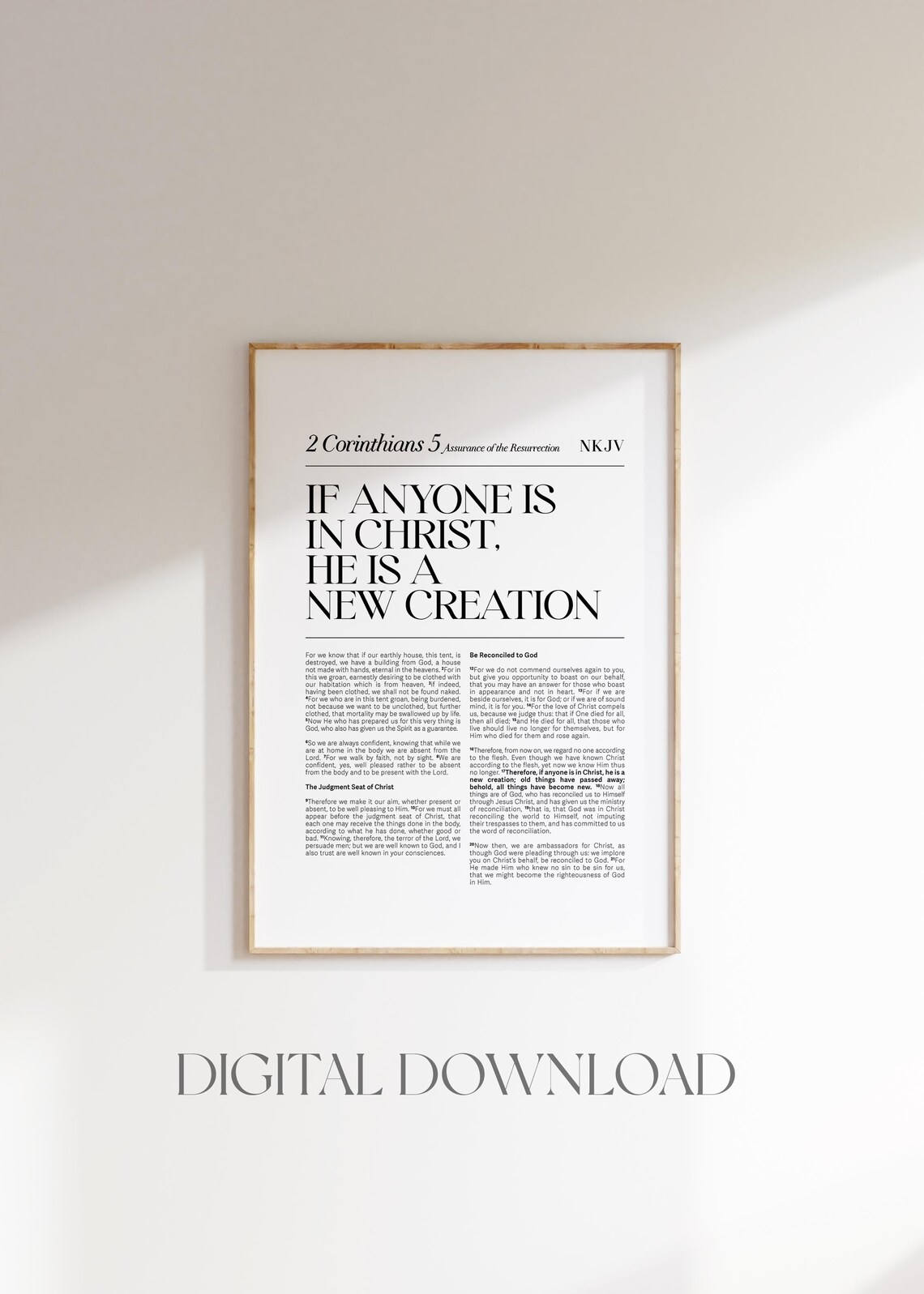 2 Corinthians 5:17 Bible Verse Art Print - Image 2