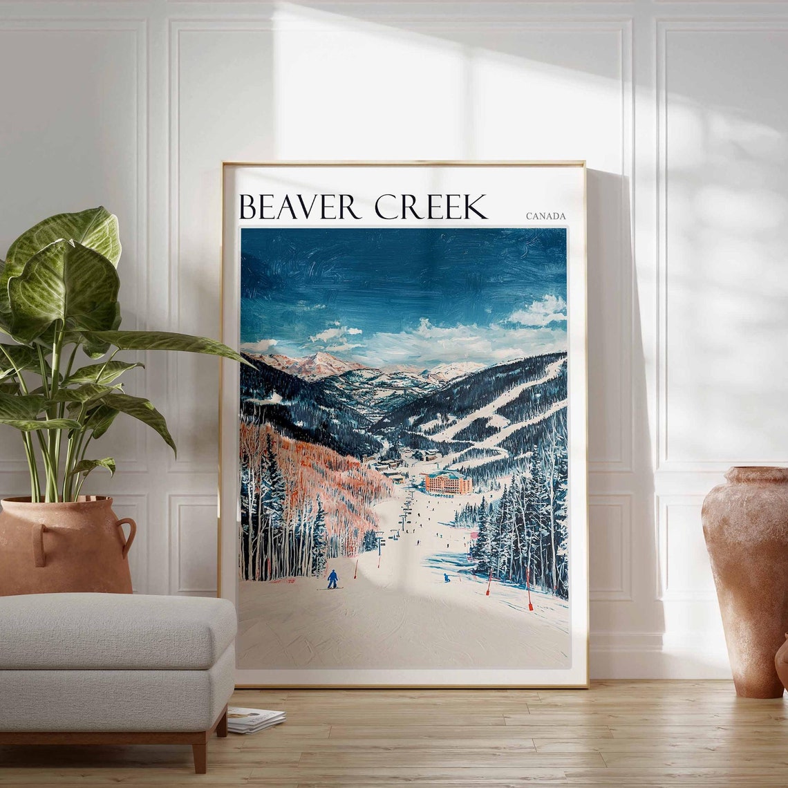 Skiing Travel Poster Skiing Art Beaver Creek Poster Beaver Creek Wall Art Colorado Poster Colorado Travel Print Beaver Creek Print
