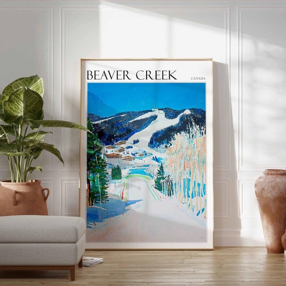 Skiing Travel Poster Skiing Art Beaver Creek Poster Beaver Creek Wall Art Colorado Poster Colorado Travel Print Beaver Creek Print