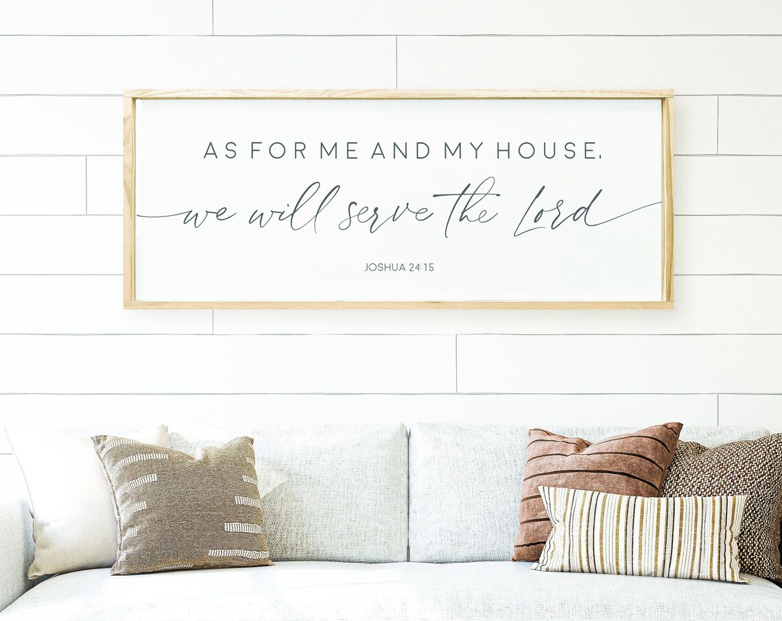 Joshua 24:15 Wall Art Print, As for Me and My House