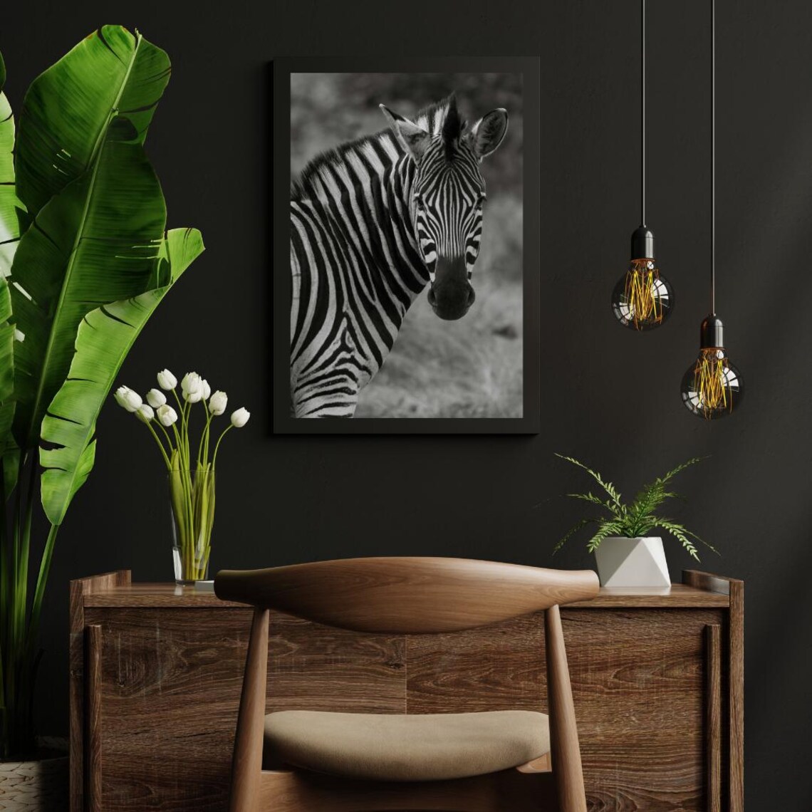 Monochrome Zebra, Wildlife Photography Art Print - Image 5