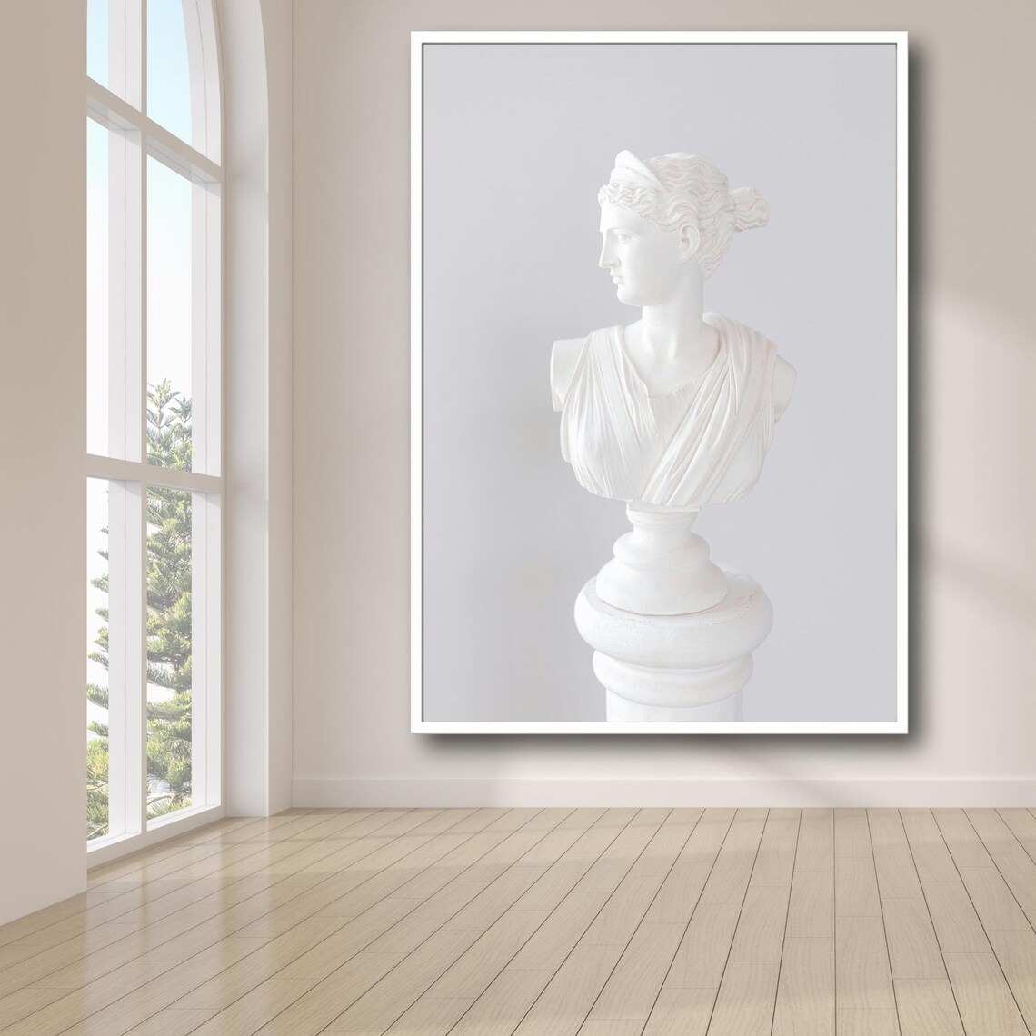Greek Goddess Bust Sculpture, Minimalist Art Print - Image 6