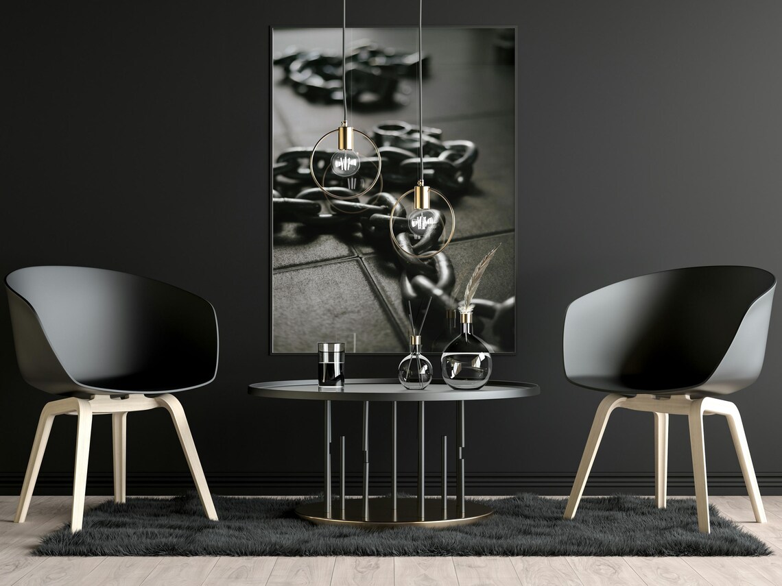 Chains Of Strength Minimalist Metal Chains Art - Image 5