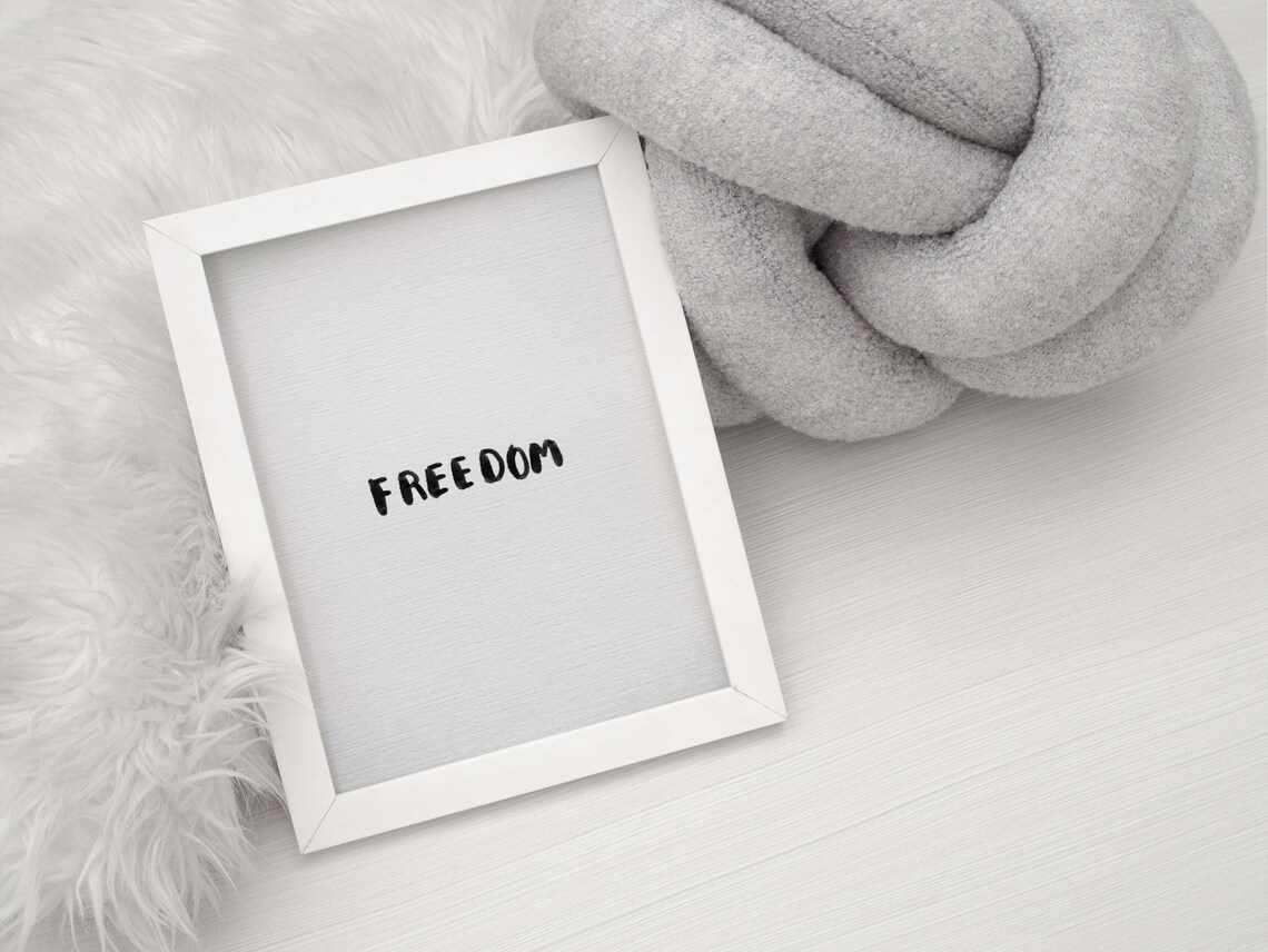 Freedom Minimalist Typography Poster, Motivational Decor - Image 3