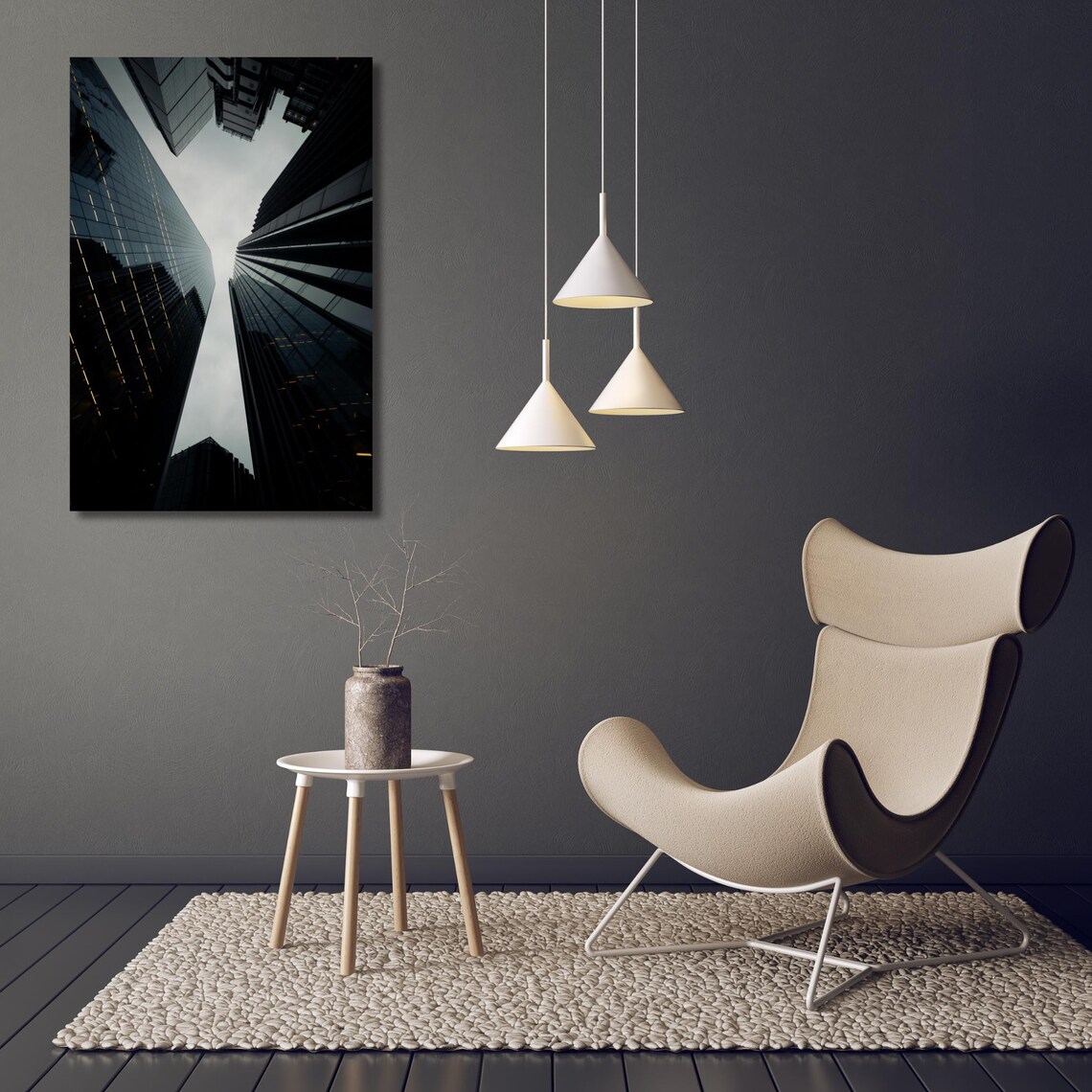 Modern Architectural Skyscraper Perspective, Futuristic Urban Skyline - Image 4