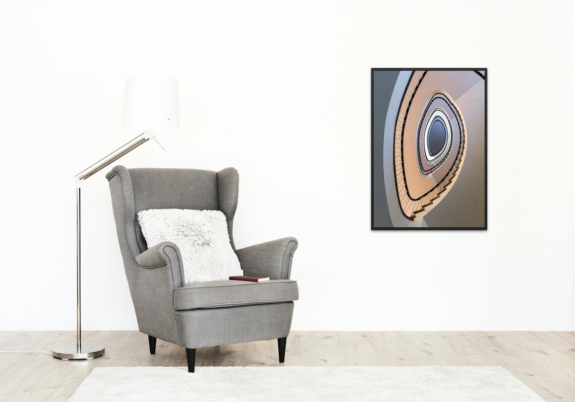 Abstract Spiral Staircase, Modern Minimalist Architecture - Image 3