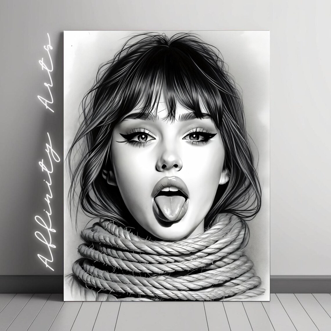 Rebel Spirit, Surreal Female Portrait Art Print