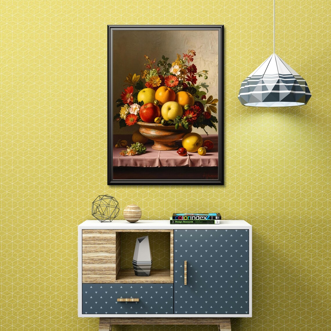 Elegant Still Life, Vintage Fruit Floral Art Print - Image 5
