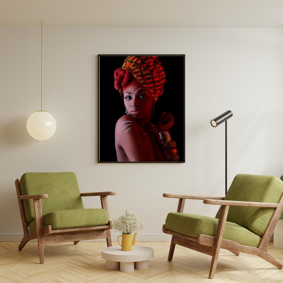 African Inspired Artwork, Afrocentric Wall Art - Image 4