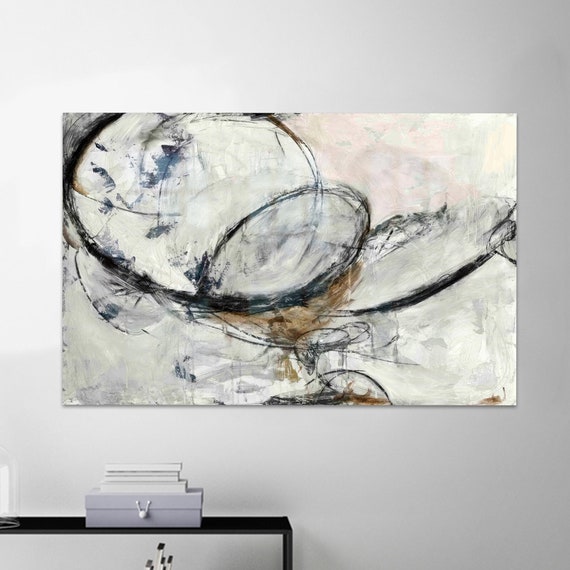 Modern Abstract Tempered Glass Art Wall Decor Printing Black Decoration