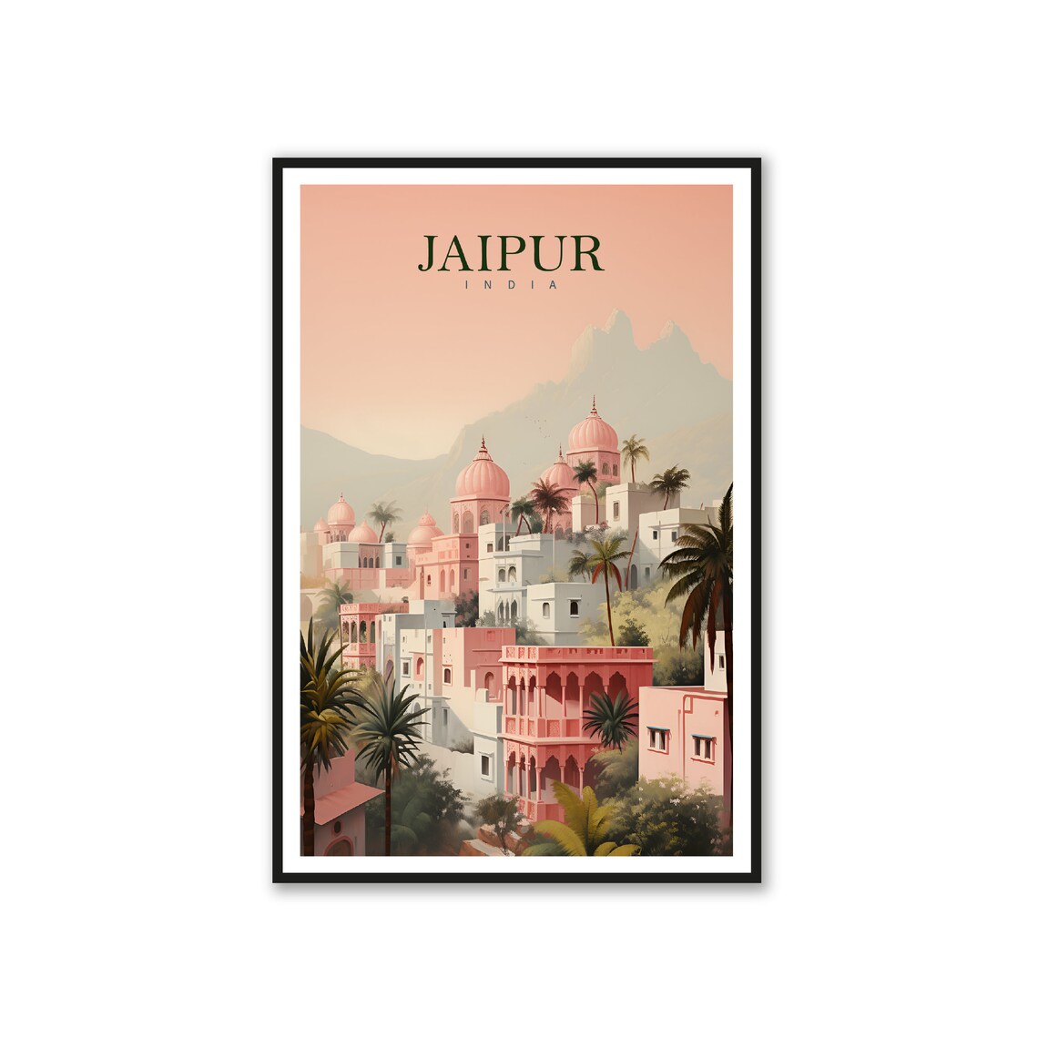 Jaipur Travel Print Jaipur Poster India Art Print Travel Print Travel Poster Wall Art Home Decor India Poster Jaipur Wall Art