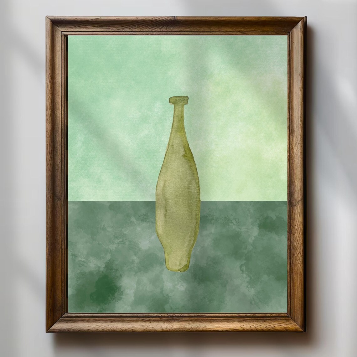 Minimalist Bottle Art Print, Abstract Still Life
