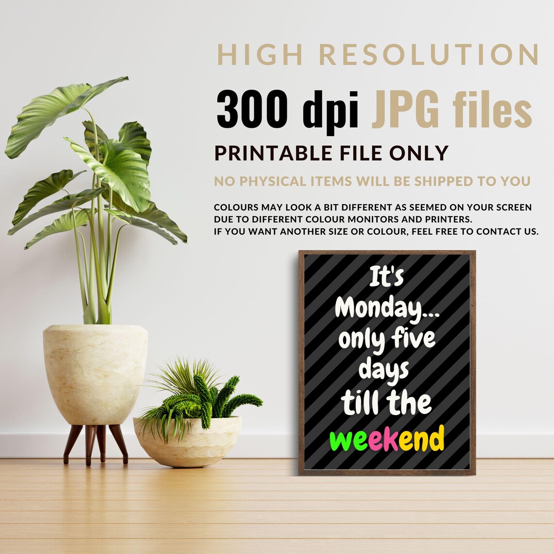 Funny Monday Poster, Sarcastic Office Decor - Image 3