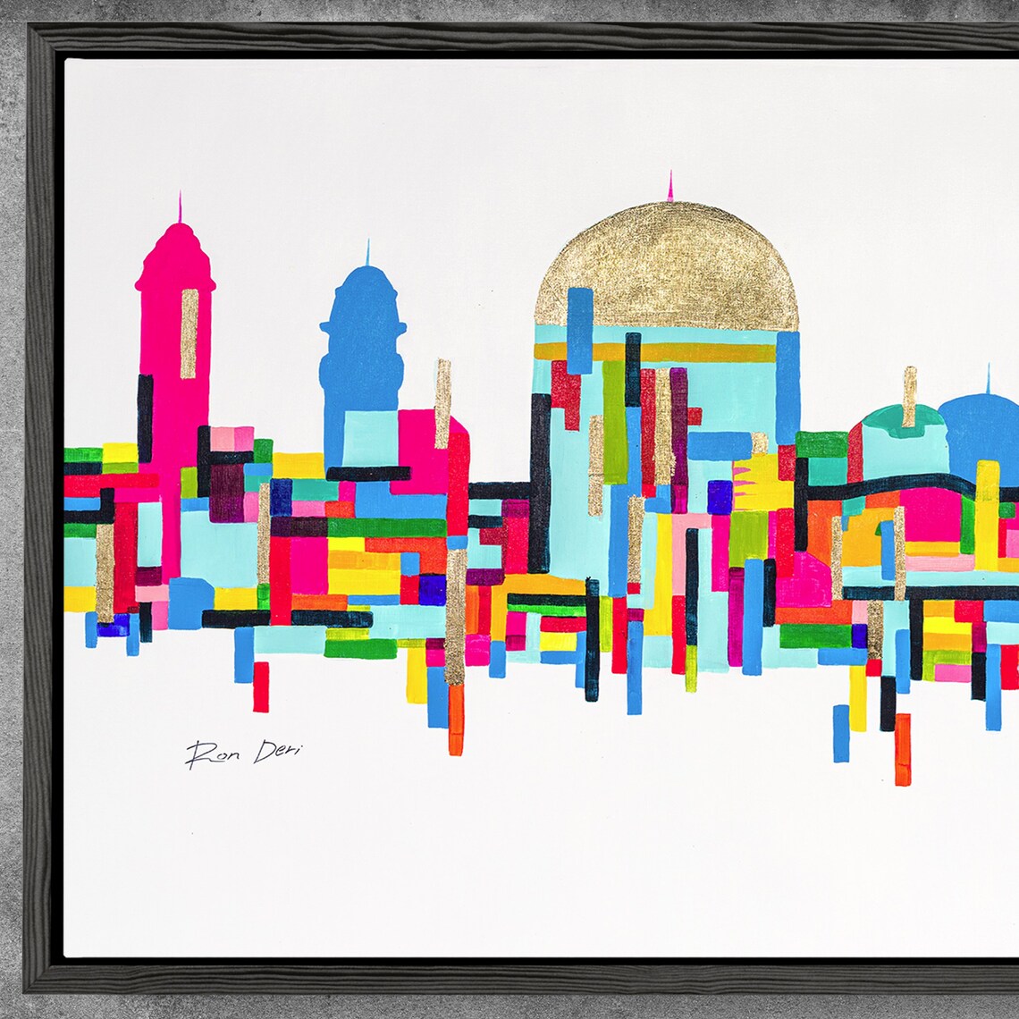 Jerusalem Abstract by Ron Deri, Modern Art Print - Image 3