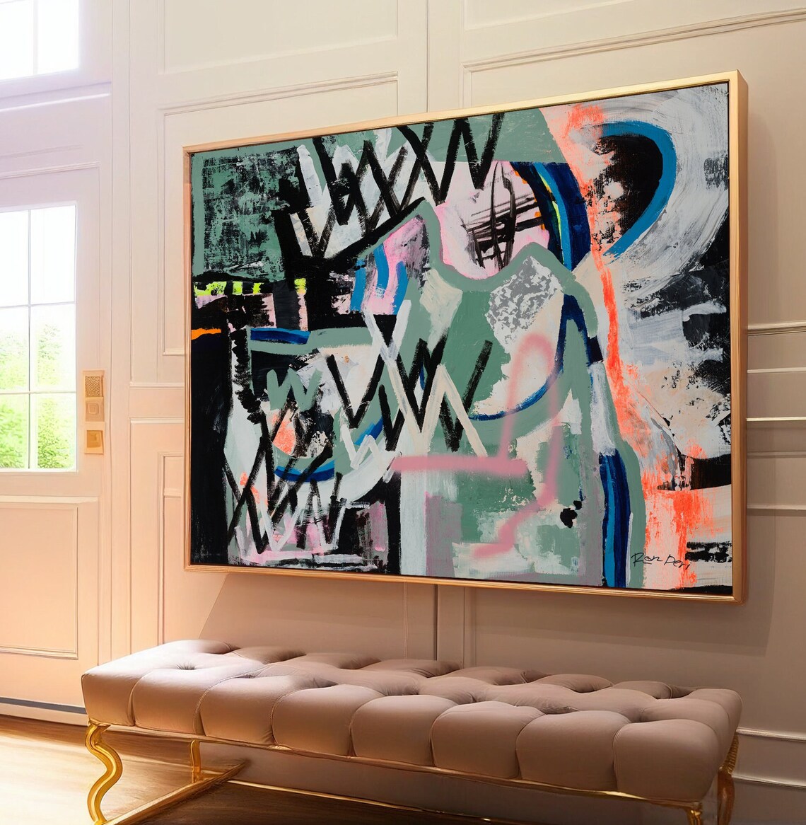 Abstract Graffiti Art Print, Large Contemporary
