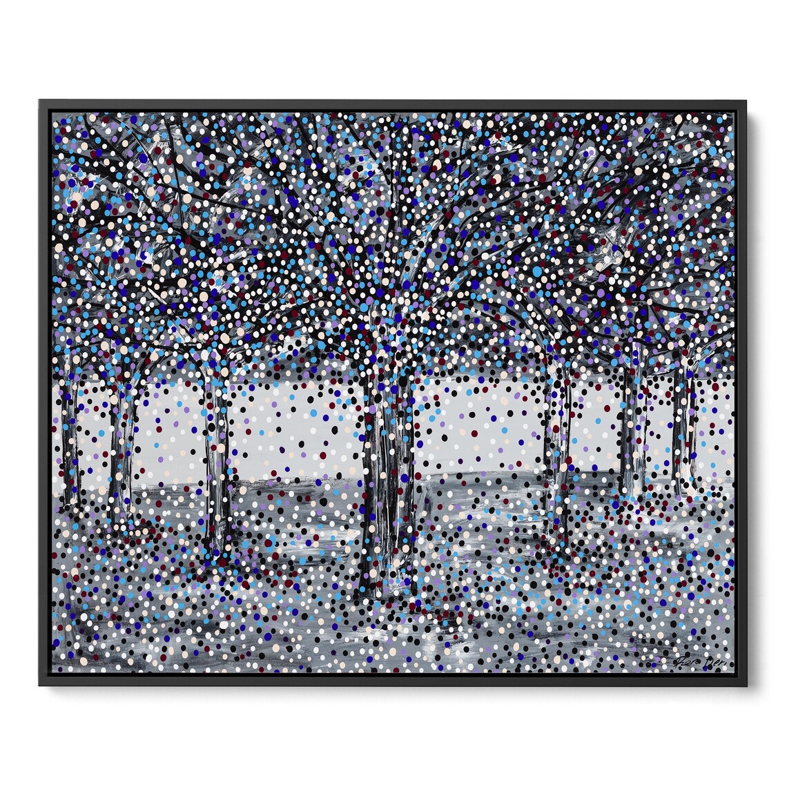 Original Painting Stardust Forest Contemporary Art Modern Abstract By Ron Deri One Of A Kind Artwork Express Shipping