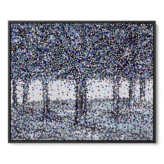 Original Painting Stardust Forest Contemporary Art Modern Abstract By Ron Deri One Of A Kind Artwork Express Shipping