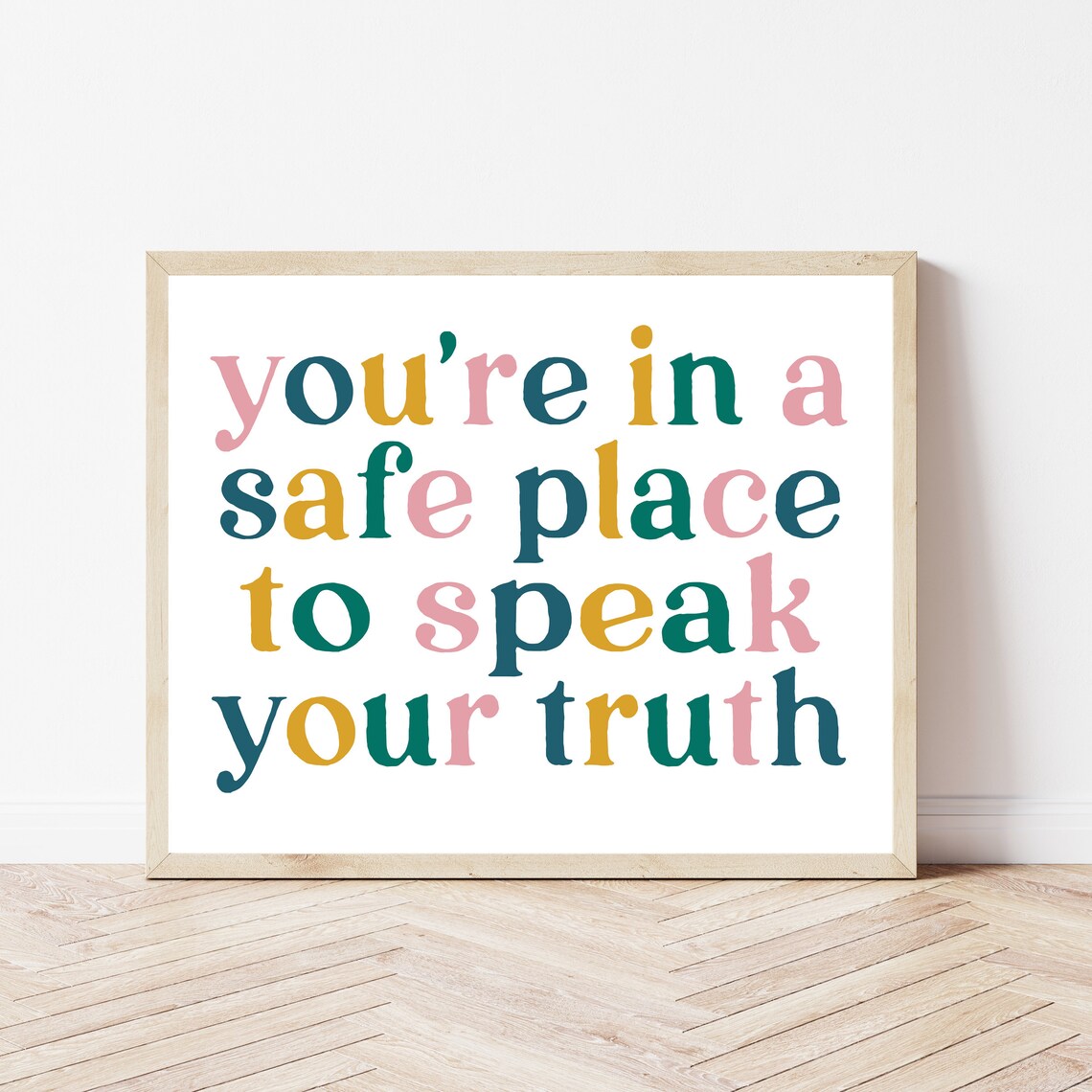 Safe Place Sign Therapy Office Art Print