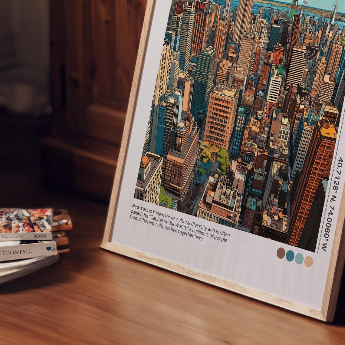 New York Poster Nyc Print Manhattan Wall Art Ny Skyline Art Retro New York Travel Poster New York City Unframed Poster Travel Art - Image 6