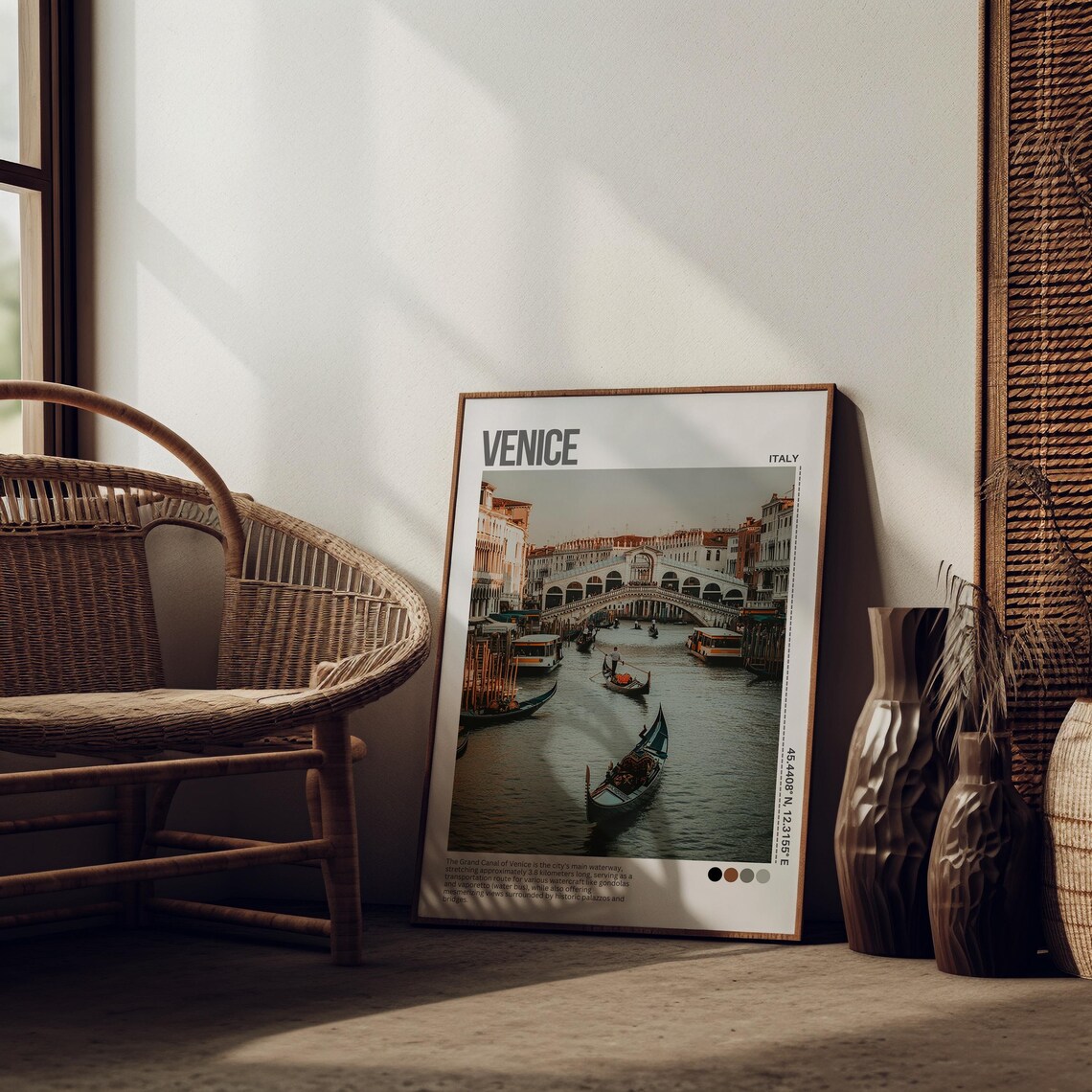 Venice Italy Rialto Bridge Grand Canal Daytime Photo Travel Poster - Image 4