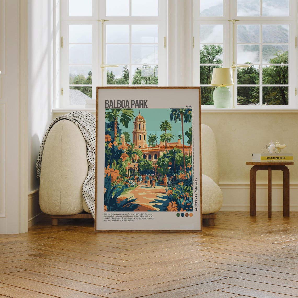 Balboa Park San Diego Travel Wall Art Balboa Park California Travel Poster San Diego Wall Art California Travel Poster Home Decor - Image 5