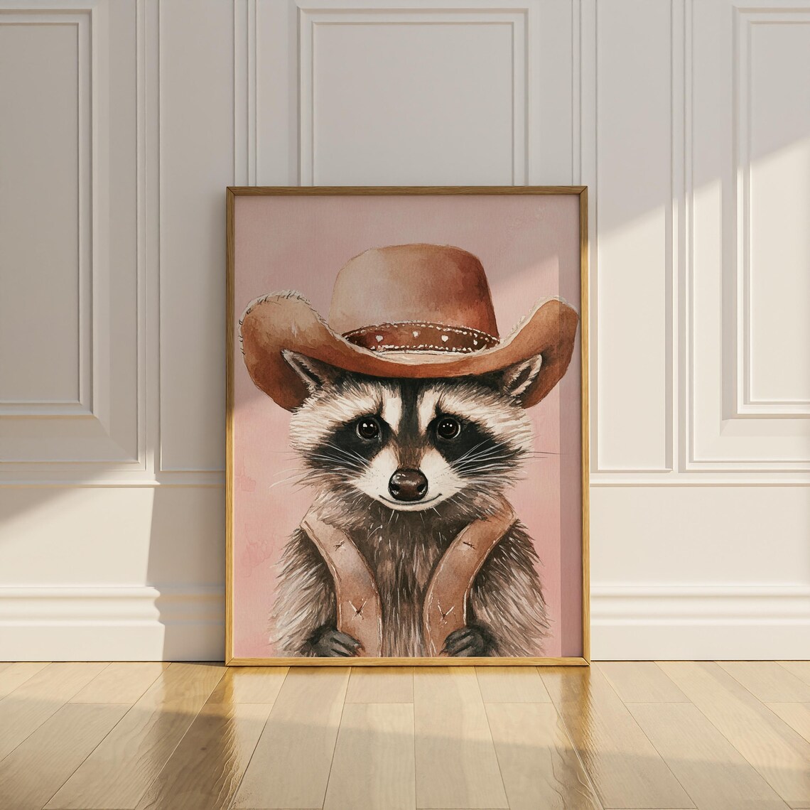 Raccoon Cowboy Hat Nursery Art Print, Western Funny - Image 2