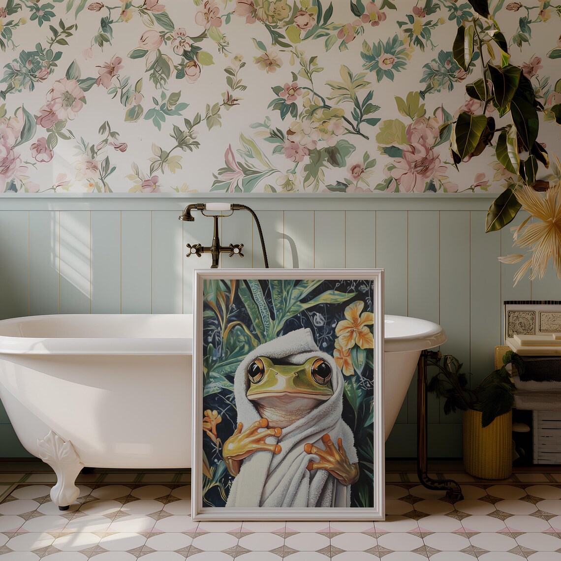 Frog Bathroom Funny Toad Tropical Jungle Poster - Image 3