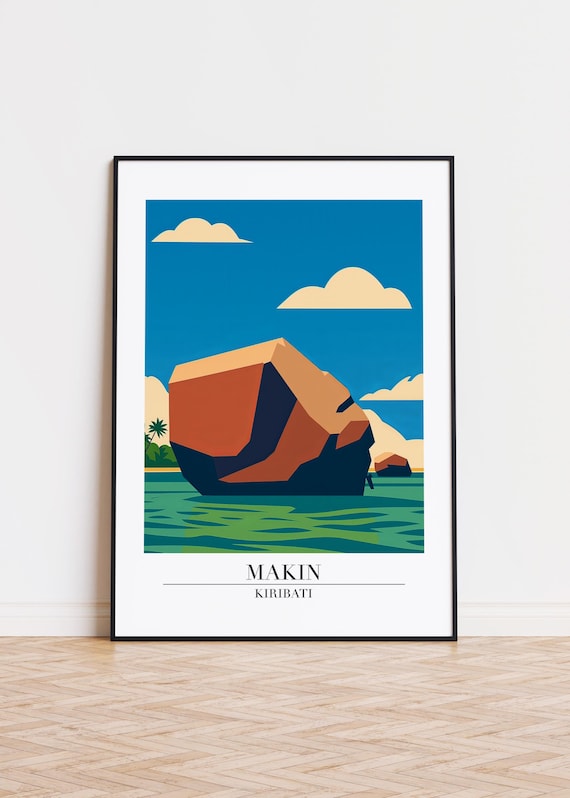 Makin City Poster Kiribati Illustration Art Print