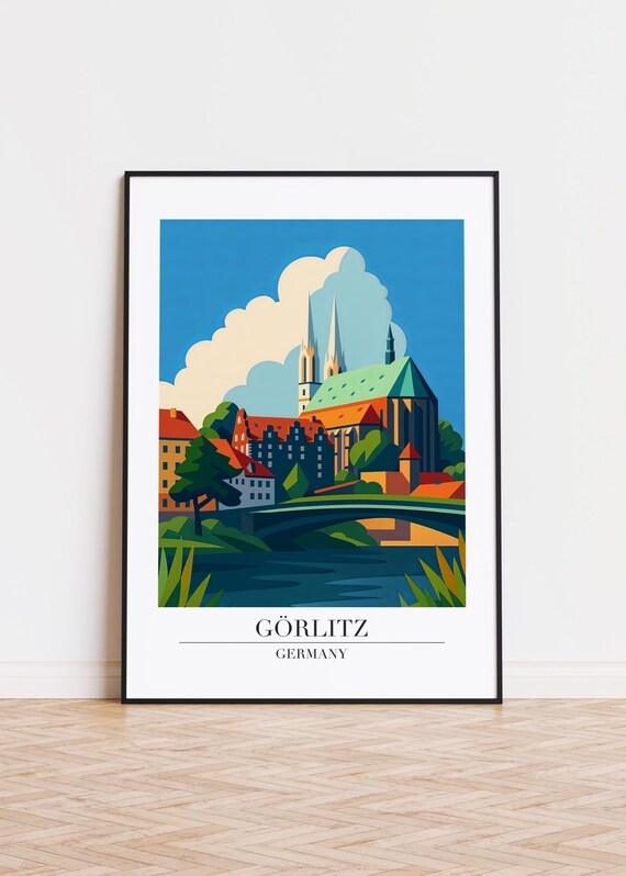 Grlitz Germany Poster City Illustration Art Print