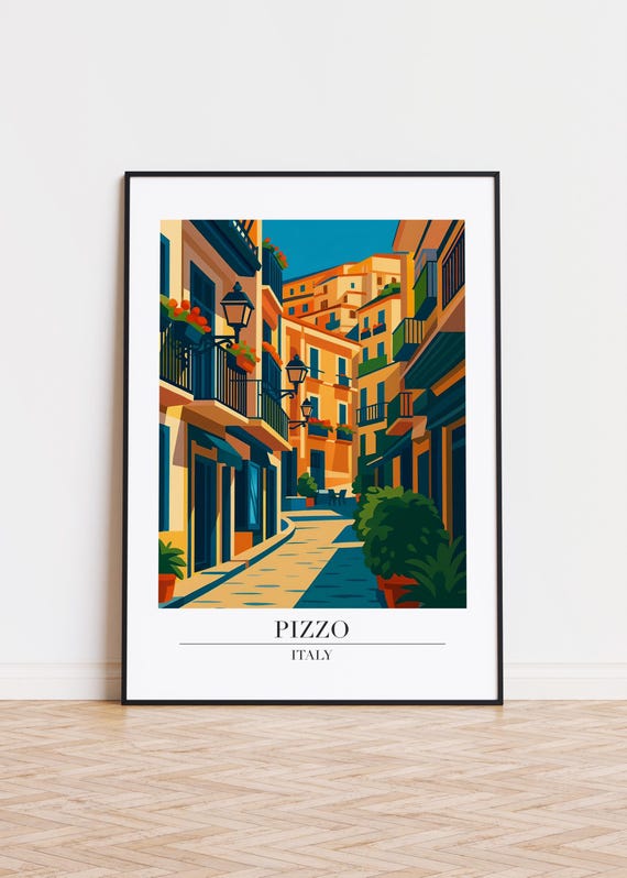 Pizzo Italy Skyline Poster Print