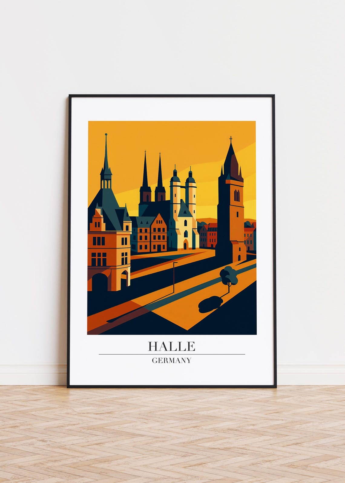 Halle Germany Poster City Skyline Art Print
