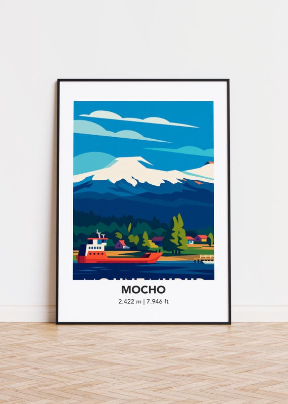 Minimalist Mountain Print Modern Mocho Poster Scandinavian Decor
