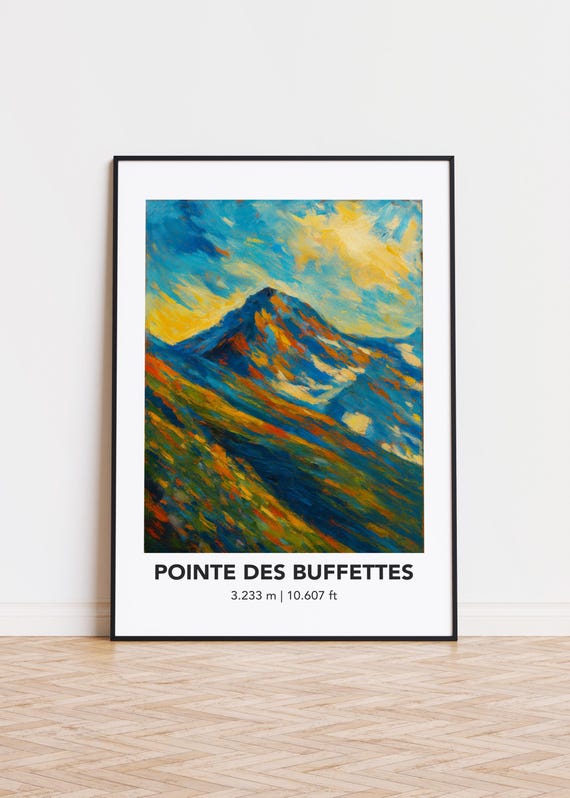 Pointe Des Buffettes Poster Modern Mountain Art Print