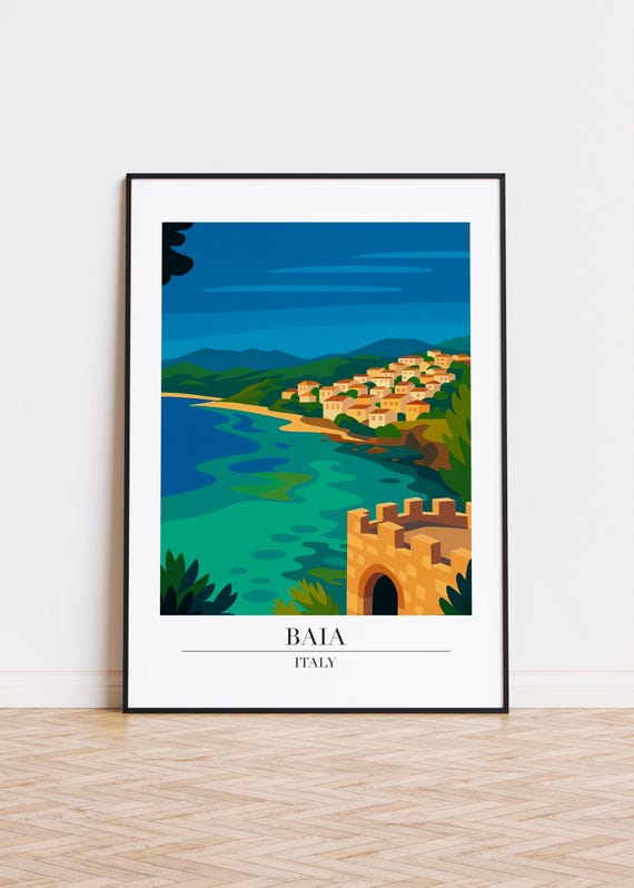 Baia Italy Poster Modern City Art Print
