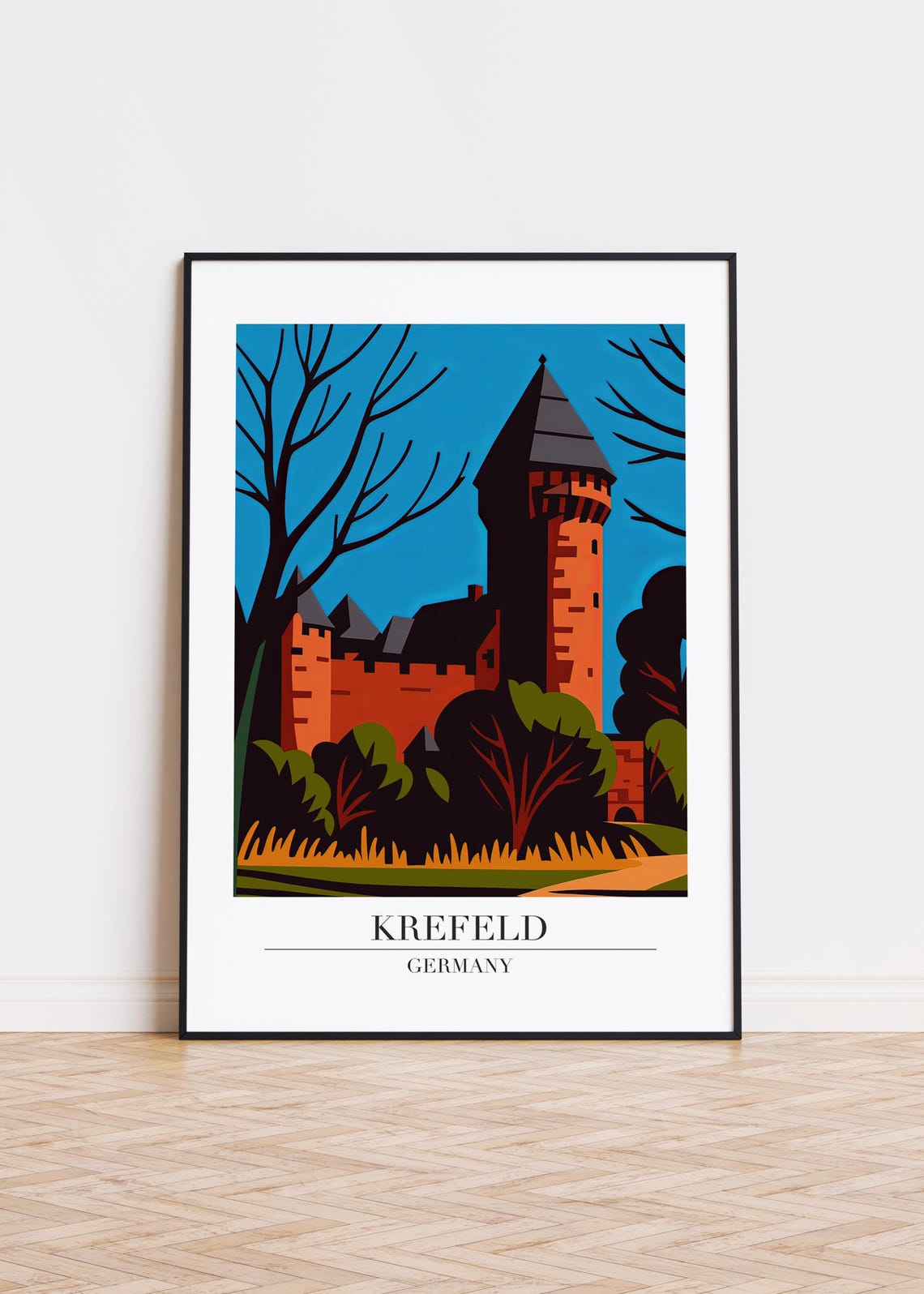 Krefeld Germany Poster City Skyline Art Print