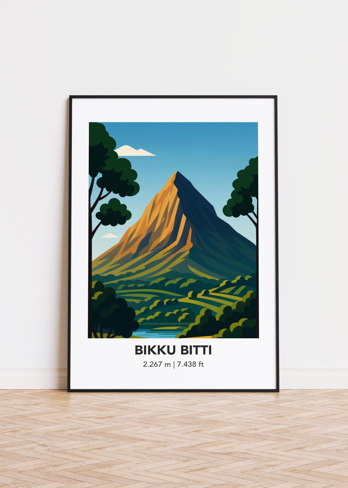 Minimalist Mountain Art Print Modern Silhouette Poster