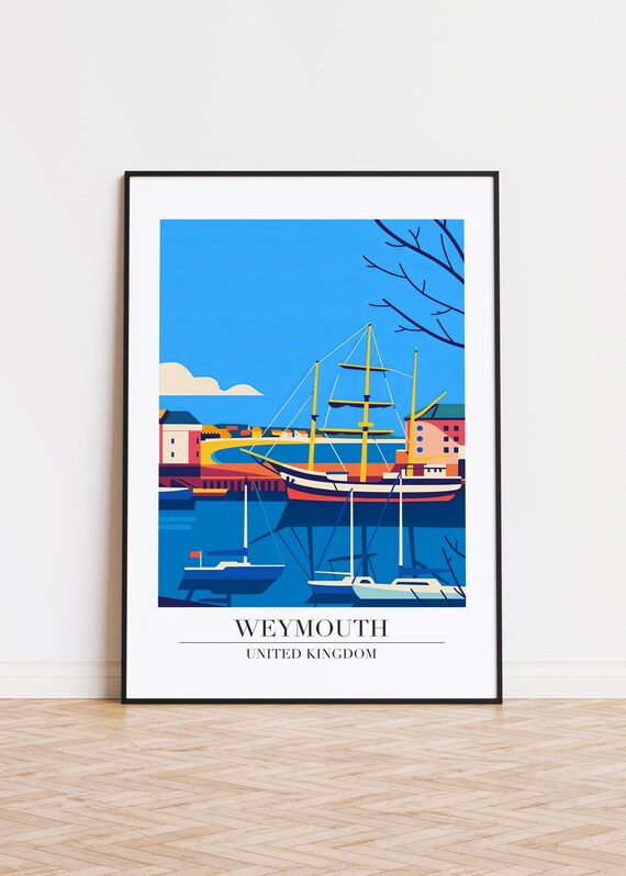 Weymouth Uk Poster Modern City Illustration Art Print