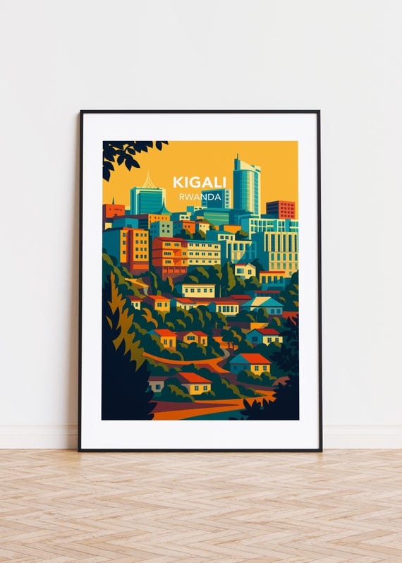 Kigali Rwanda Poster City Skyline Art Print