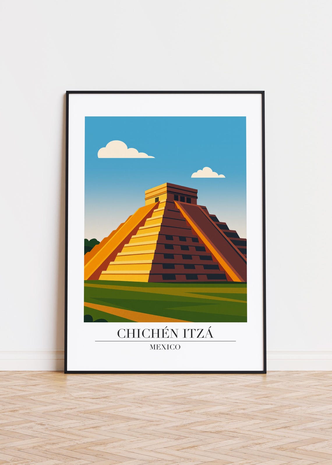 Chichn Itz Modern Travel Poster